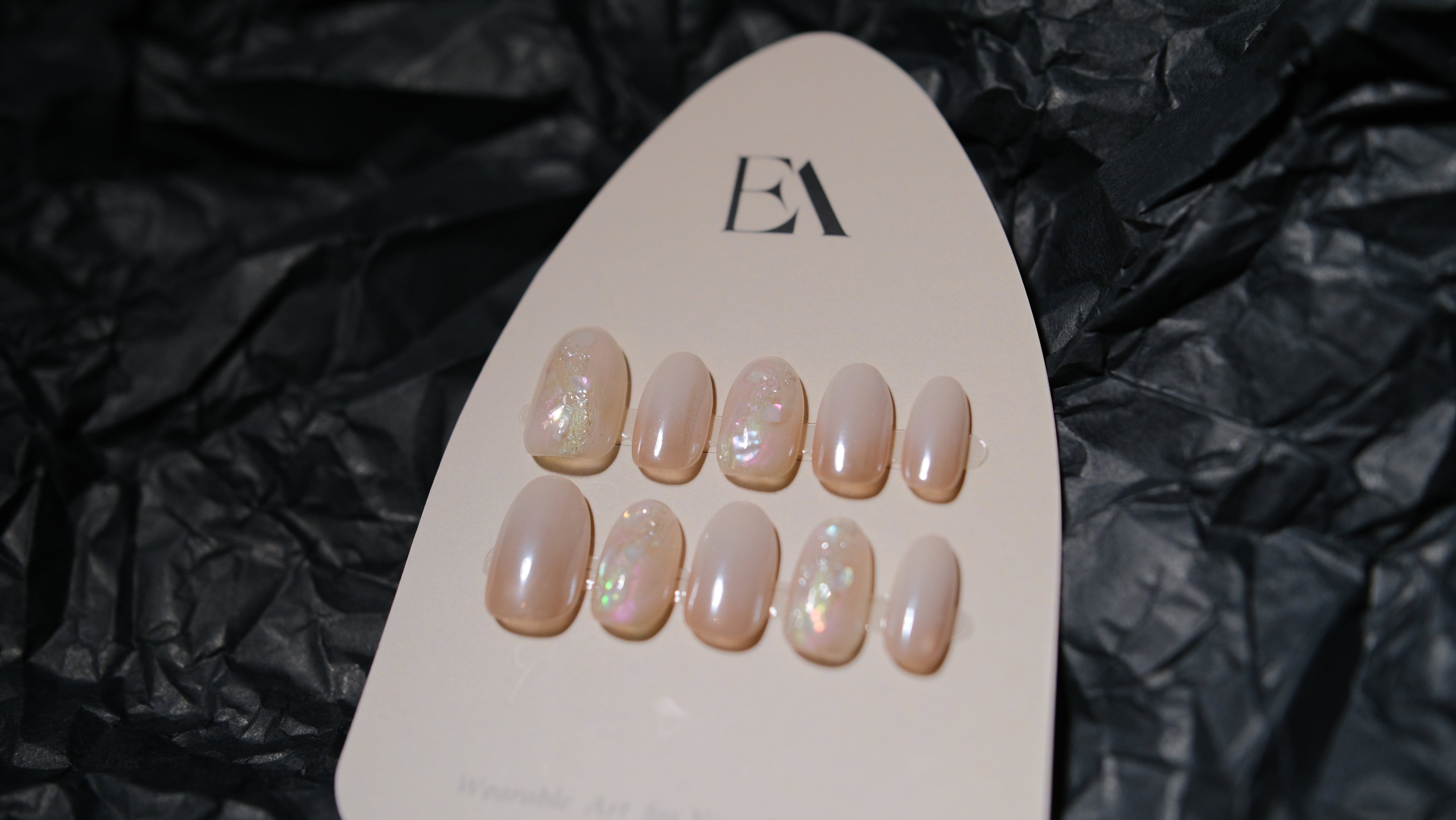 Pearl Veil press-on nail set by Editory — ivory mother-of-pearl finish